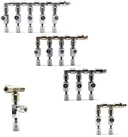 OCOPRO CO2 Verteiler 2er | 3er | 4er | 5er für Aquarium CO2-Anlagen (Erweiterung)