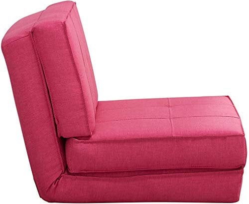 ARTDECO Schlafsessel Jugendsessel Gästebett Bettsessel Stoffbezug (klein, pink)
