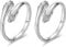 2 Stück Mode Liebe Umarmung Handringe Umarmungsring 925 Sterling Silber Gold Umarmungsringe Verstellbar für Männer und Frauen Enkelin Party Ringe Geschenk (Silber)