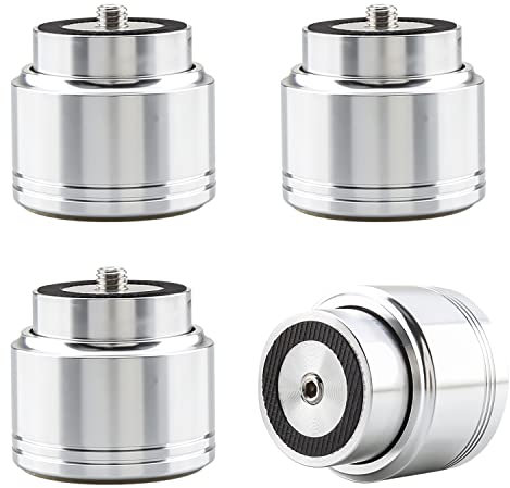 Tertullus 4pcs Aluminum Speaker Isolation Feet Sound Isolation Maglev Feet Speaker Stand Turntable Feet (48mm×42mm)