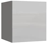 Furnitech Wohnwand Wohnzimmer | Hängend Wohnwand Modern | Wohnzimmer Schrankwand mit Regale und TV Schrank | Wohnzimmer Möbel (GS1, Weiß)