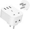 UK to US Adapter, FDTEK US Travel Adapter with 3 USB, UK to US Type B Power Adapter, USA Travel Plug Adapter, UK to USA Plug Adapter, American Outlet Plug Adapter for Travel Home Office
