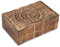 Ajuny Handgeschnitzte Dekorative Schmuck Aufbewahrungsbox aus Holz mit Dreifaltigkeitsknoten Schnitzereien Mehrzweck Schmuckhalter Andenken Reise Schatztruhe Tolle Geschenke, 9x6 Zoll