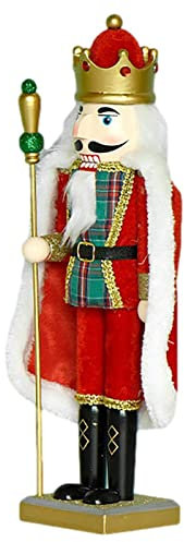 Nussknacker aus Holz, 50 cm, mit rotem Umhang, riesig, handgefertigt, traditionell, dekorative Nussknacker-Figuren für Zuhause, Kamin, Weihnachtsbaum, festliche Partydekorationen
