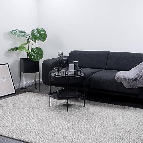 CONSILIO CONCEPT 200 x 290 Teppich Wohnzimmer Silber Wolle modern Designer Wohnzimmerteppich Natur Melange dezent Matt weich luxus zertifiziert Made in Germany Design Manufaktur Markenteppich OEKO TEX