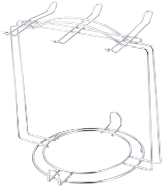 Housoutil Porta Tazzine da caffè E Piattini, Acciaio Inossidabile Porta Tazzine da caffè, Semplice Supporto per 6 Tazze da caffè, Mug O Tazze da tè