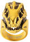 Richsteel personalisierter Dinosaurier Fingerring für Herren Männer Punk Gotik Dinosaurier Ring in Größe 65 Gold Dinosaurier Schmuck für Freunden Ehemann