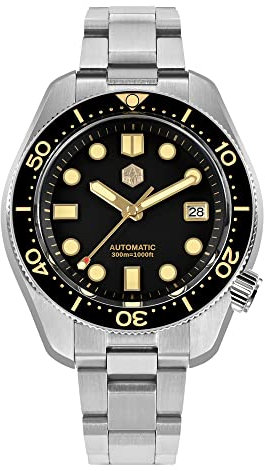 San Martin SN087G Vintage MM300 Herren-Taucheruhr, Saphirglas, 300 m, wasserdicht, NH35, automatische mechanische Armbanduhren, mit Logo, Tauchen