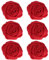 6 Stück Damen Rose Blume Brosche, MoreChioce Exquisite Brosche Modische Ansteckblume Boutonniere Haarspangen für Damen und Herren Kleidung Accessoires Broschen Stirnbänder,Rot