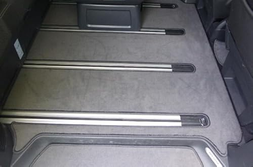 autix Teppich Fußmatte Velour schwarz grau beige kompatibel für VW T5 T6 T6.1 Multivan und California (grau, T5 Multivan kurz 1 Schiebtür 4 Schienen)