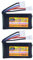 ZYGY 2PCS 7.4V 600mAh 35C 2S Batterie Li Molex Plug pour FMS FCX24 RC Car, Camion, Véhicule d'escalade électrique RC Batterie FCX24