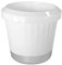 rockible Modern LED Flower Pot Illuminated Planter Glow in The Dark Planter for Landscape, Warm White