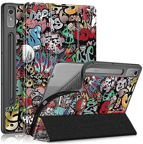 DINGGUAGUA Case for Lenovo Tab P12 12.7 inch 2023 Tablet TB-370FU,Slim Smart with Multi-Angle Stand for Lenovo Xiaoxin Pad Pro 12.7 Inch TB-371FC Cover,Graffiti