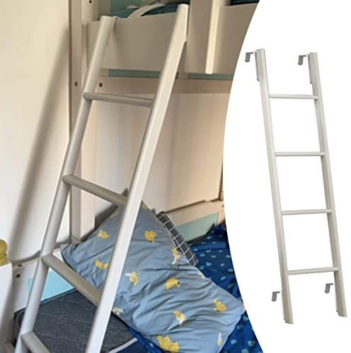 RAtsch Scaletta per Letto a Castello Scaletta per Letto a Castello Bianca - Alta 116 cm/ 130 cm/ 140 cm/ 150 cm, Scaletta per Letto a Castello di Ricambio Regolabile per Camper Dormitorio Camper, S