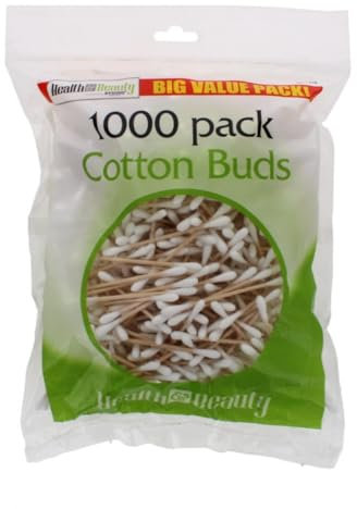 1000 Bamboo Cotton Buds | Q Tips for Ear Cleaning & Makeup Removal | Eco-Friendly | Biodegradable | Vegan | Zero Waste | 100% Cotton & Bamboo | Plastic Free Cotton Pads | Cotton Swabs