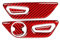 Innenleisten Auto Sitz Einstellung Taste Dekor Abdeckung Trim Aufkleber Auto Innen Zubehör Für Mus&tang GT 2005-2021 (Farbe : Rot, Größe : RHD)