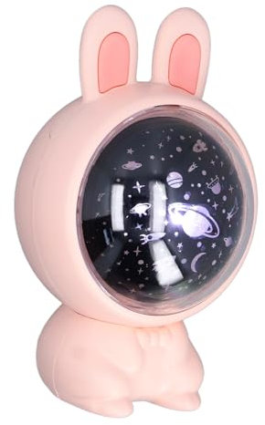 Riuulity Veilleuse Projecteur Lapin étoile, Motifs Multiples, Lumière Douce, Tête Réglable, pour Chambre D'enfant avec Câble de Données (#2)