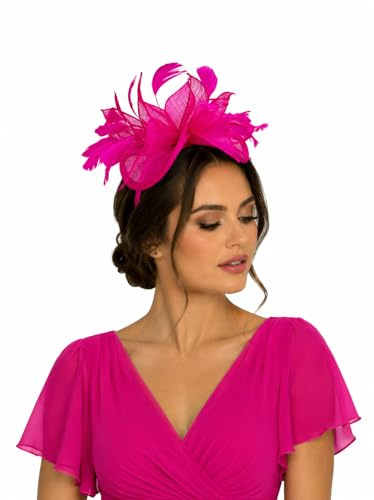 Finecy In Fascinator for Women Weddings Hat Races Royal Ascot Derby Party Kentucky Hatinator
