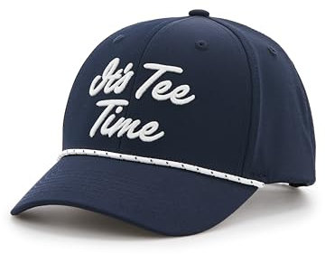 PGA TOUR Herren Tee Time Script Golf Cap Hut, Schwarz (Black Iris), Einheitsgröße