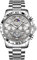 rorios Multifunktional Herrenuhren Elegant Diamant Uhren Analoge Quarz Uhr Edelstahl Chronograph Uhr Mode Armbanduhren für Herren Silber Grau