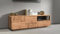Dmora Mobile Porta TV Velio, Credenza Bassa da Soggiorno con 2 Ante e 1 cassetto, Base Porta TV, 150x44h46 cm, Rovere