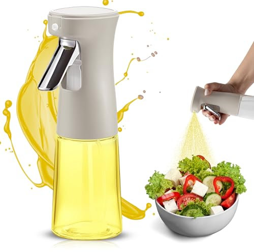 PIQSTORE Pulverizador Aceite Spray para Cocina. Dispensador de Aceite en Cristal de 240 ml Aceitera Spray Pulverizador de Niebla Fina, Rociador Difusor Vaporizador Aceite y Vinagre