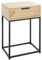HAKU Möbel Consolle rovere, nero, Metallo, truciolato - Dim. L 40 cm x A 60 cm x P 28 cm, Stile Moderno