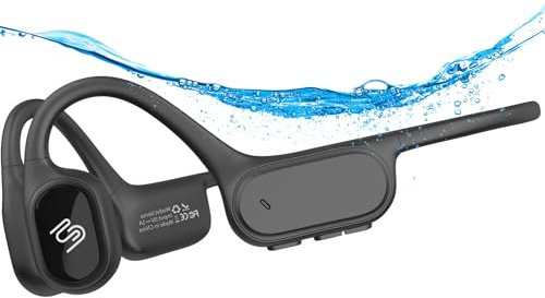 FlowMotion Auriculares de natación submarinos abiertos de conducción ósea, impermeables, para regazos de natación (estándar)