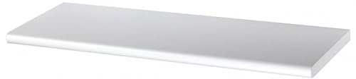 Decor Space Mensola da muro sospesa in legno, fissaggio con tasselli a scomparsa Bordo arrotondato Bianco 40 x 20 x 1.8 cm
