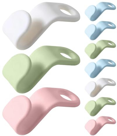 Generisch Ganchos de conexión para perchas, ganchos de conexión para perchas, 10 unidades - Extensión de percha, organizador de armario, perchas apilables que ahorran espacio