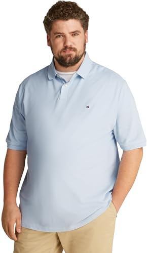 Tommy Hilfiger Herren Poloshirt Kurzarm 1985 Regular Fit, Blau (Breezy Blue), 3XL