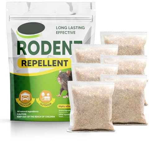 Rodent Repellent, Mouse Repellent Outdoor/Indoor, Rat Repellent Peppermint Oil for Rodent Control, Better Replacement of Ultrasonic, Mice Repellent, Keep Mice Away for House/Car/RV, 6 Pack