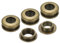 PATIKIL 4pz Occhielli Solidi in Ottone da 8mm (1/3), Occhielli Autoportanti con Superficie Arco e Rondella per Scarpe Abbigliamento Borse Artigianato in Pelle, Bronzo