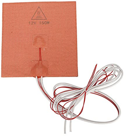 PUNELE Coussin Chauffant en Silicone, Résistant aux Hautes Températures avec Colle Arrière, Coussin Chauffant en Silicone, Accessoires D'imprimante 3D, 150x150mm (12V 150W)