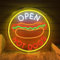 Open Hot Dogs Panneau néon LED à intensité variable pour restaurants, panneaux commerciaux, accessoires de restauration, décoration murale, panneaux HOTDOGS alimentés par USB pour snack-bars