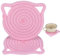 2 Stück Rosa Katzenohren Tassenuntersetzer,Ymapinc Niedlich Glasuntersetzer Geflochtenes Baumwolle Untersetzer Verschleißfest Coasters für Getränke Tassen Kaffee Heißer Tee Couchtisch Deko