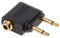 Huxibai Internationaler Plug -Adapter, Airline -Kopfhöreradapter - Doppelte tragbare Kopfhöreradapter - Robuste kompakte Ohrhörer und Accessoires, Luftfahrtelektronik für Heimkino, Auto Audio