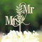 Gleevio Mr & Mrs Deko Hochzeitstorte Holz, Cake Topper Hochzeit, Mr und Mrs Tortendeko Hochzeit, Tortenstecker Hochzeits, Hochzeitstorte Topper, Kuchendeko für Jubiläum Verlobung Antrag, 15x23x0,4cm