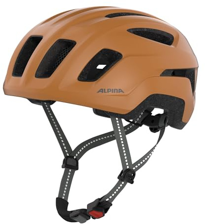 ALPINA Paranus Urban - Fahrradhelm mit LED-Rücklicht, Leichter Hi-EPS-Innenschale, großer Belüftung, individuell einstellbar und integriertes Insektennetz