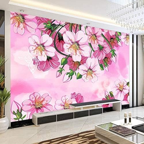 XLMING Einfache Florale Mode Elegante Dekoration 3D Tapete Wohnzimmer Sofa Schlafzimmer Esszimmer Home Dekoration Wand-400cm×280cm