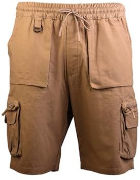 Mil-Tec Urban Explorer Shorts Herren • Ripstop Cargoshorts aus Baumwolle für Alltag & Outdoor • Mit 9 Taschen & D-Ring • Ideal als Kurze Arbeitshose, Freizeithose, Wanderhose • Oliv, S-3XL