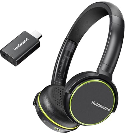 Holdsound Wireless Headphones for TV - Lightweight & On-Ear TV Headphones Wireless for Seniors with USB Transmitter (Optical, AUX, RCA, and USB Output)