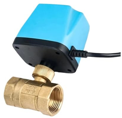 Vanne à bille électrique for ventilo-convecteur de climatisation centrale solaire AC220V DC12V-24V à trois fils et deux commandes(DN40,12V-24V_2WAYS)