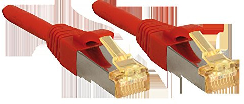 LINDY Cat.7 S/FTP Network Cable, Copper, LSOH, 600MHz, Red, 0.3 m