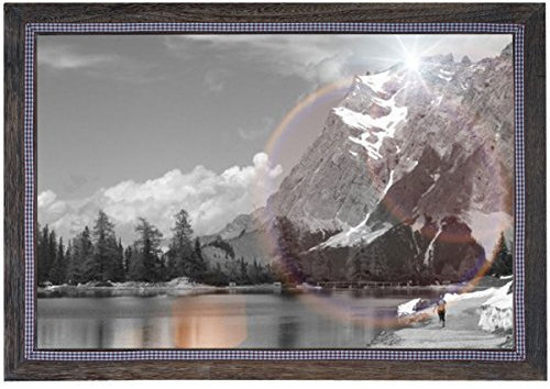 Bilderrahmen T249, Fotorahmen Holzrahmen Wand-Rahmen, 26x36cm Shabby-Look Landhaus - braun