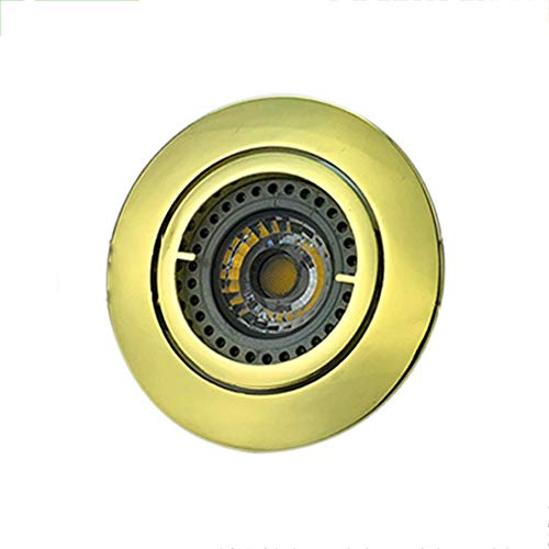 Lampenlux LED Einbaustrahler Samila rund 230V GU10 Aluminium 2700K Warmweiß schwenkbar (gold glänzend, mit Leuchtmittel)