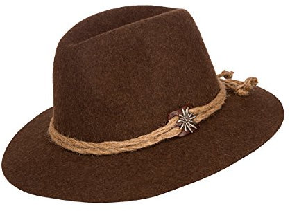 Faustmann Hüte & Mützen Trachten - Hut 034 - Landhaushut Loden - braun, Größe 54