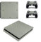 Morbuy PS4 Slim Skin Vinyl Autocollant Decal Sticker pour Playstation 4 Slim Console + 2 Dualshock Manette Set (Grey Carbon Fiber)