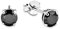 Amor Ohrstecker 925 Sterling Silber Damen Ohrschmuck, mit Zirkonia synth., 0,5 cm, Schwarz, Kommt in Schmuck Geschenk Box.
