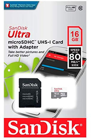SanDisk SDSQUNS-016G-GN3MA Carte micro SD Classe 10 16 Go